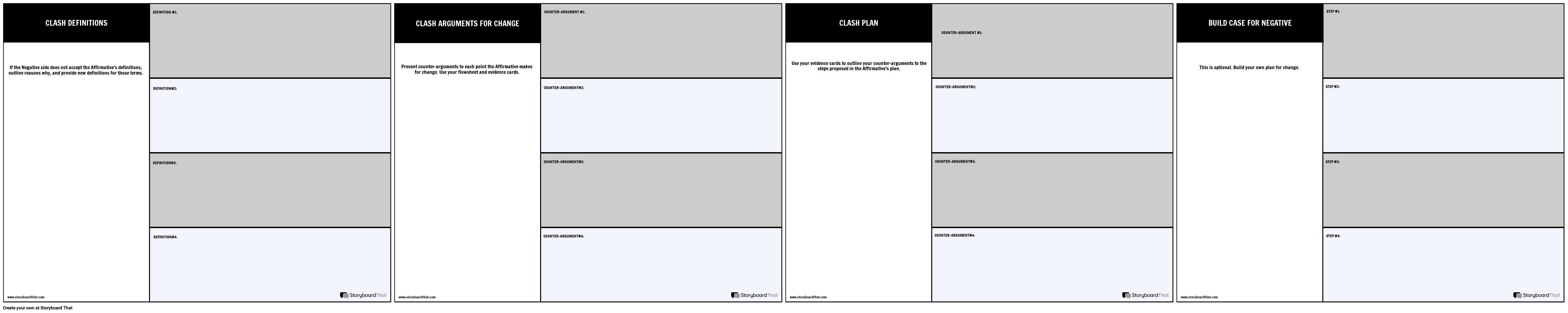 Debate Template — Debate Prep Worksheet StoryboardThat