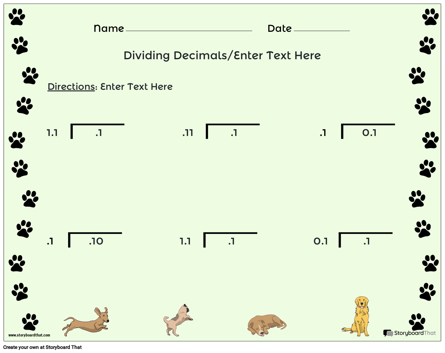 decimal-landscape-color-4-storyboard-por-worksheet-templates