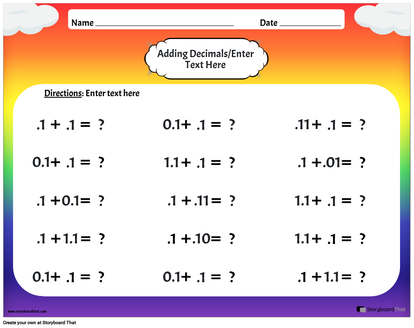 decimals-landscape-color-1-storyboard-por-worksheet-templates