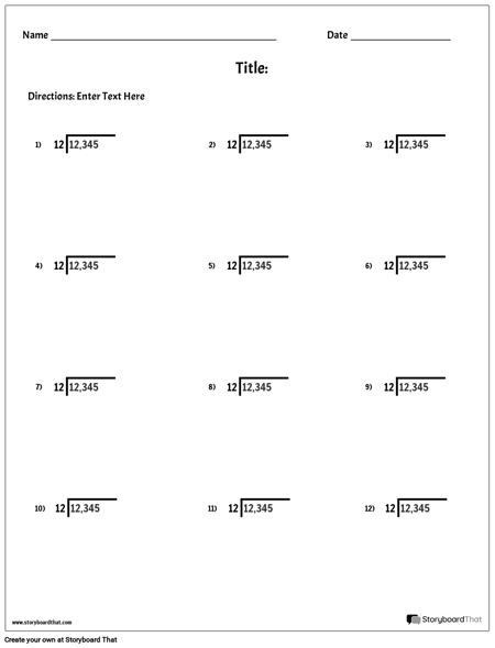 Make Division Worksheets | Math Worksheet Templates