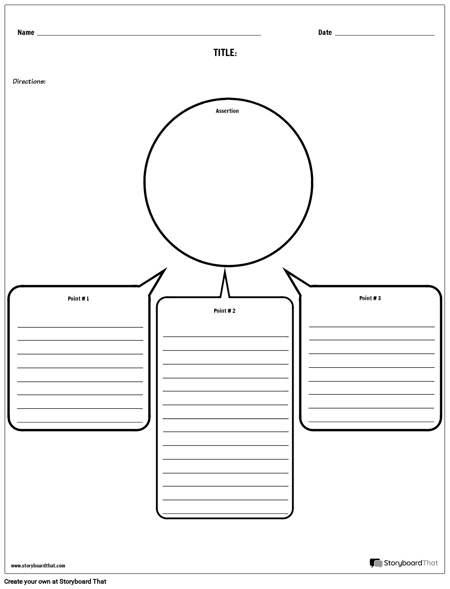 Thesis Statement Graphic Organizer | Writing a Thesis Statement