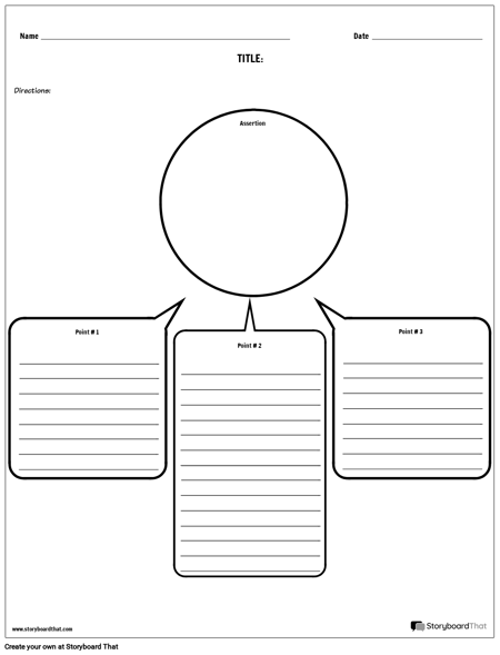 Thesis Statement Graphic Organizer | Writing a Thesis Statement