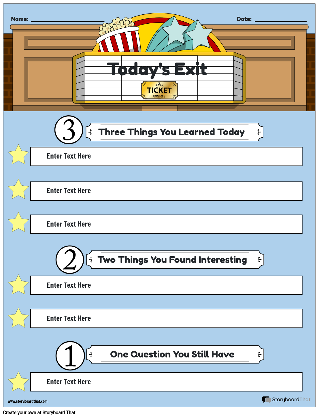 create an exit ticket exit ticket template and ideas