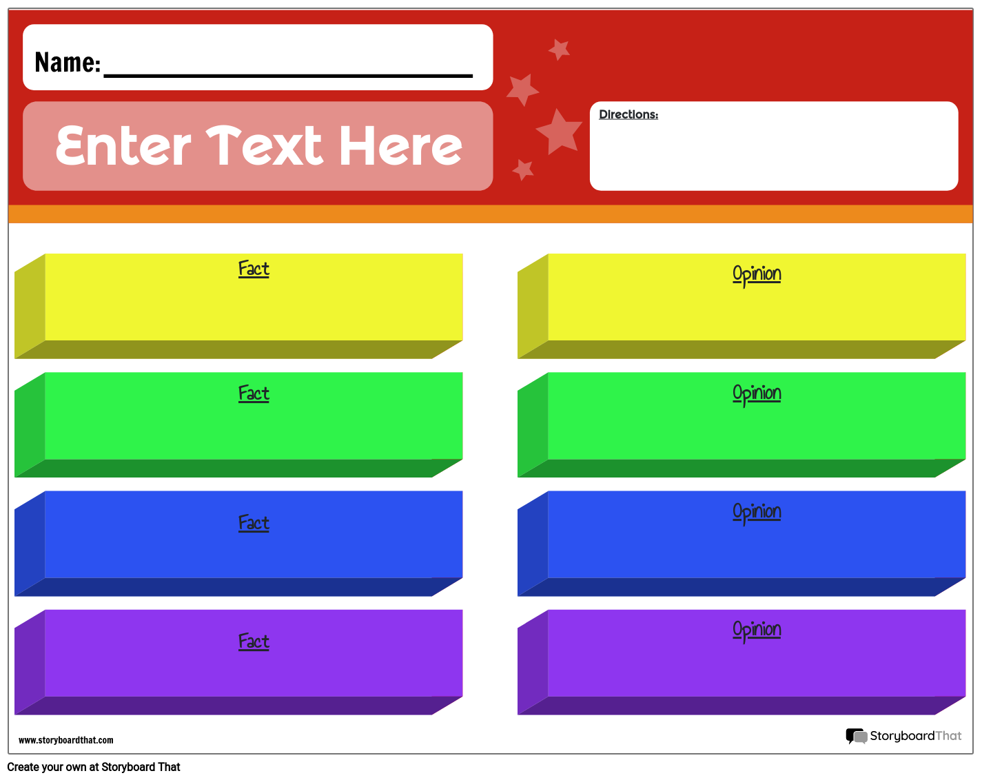 Fact Vs Opinion 1 Storyboard Por Worksheet templates