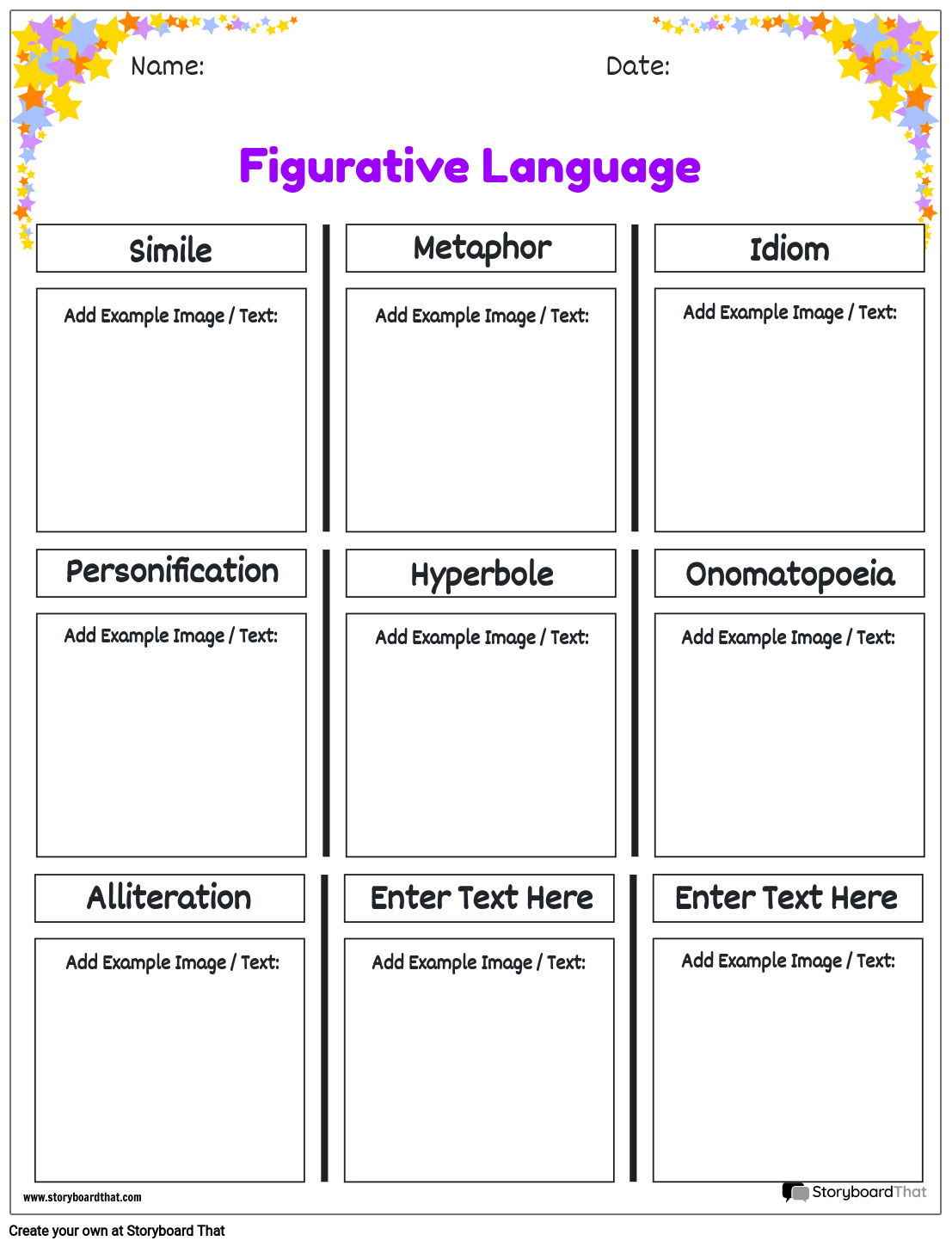 figurative-language-10-color-storyboard-von-worksheet-templates