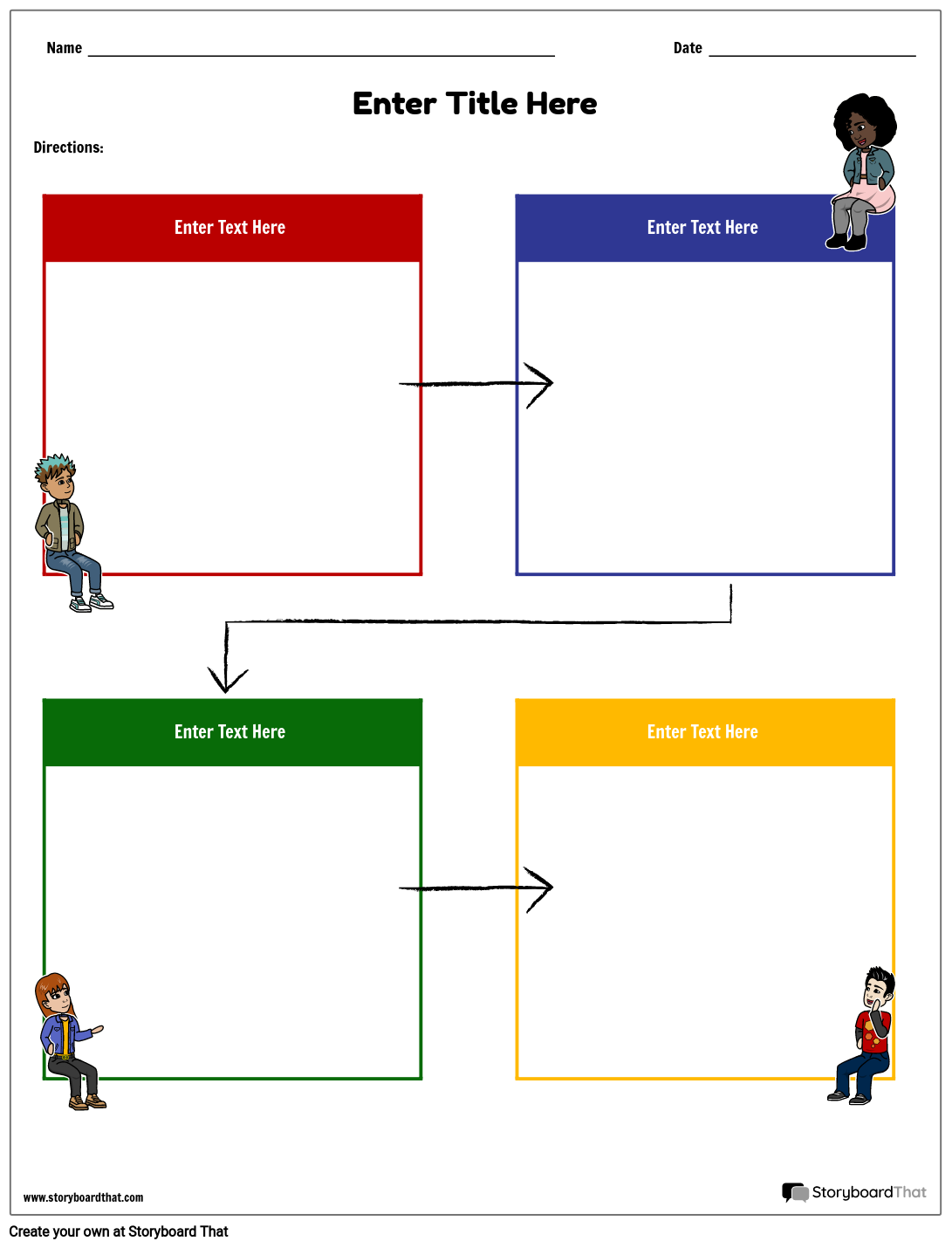 Flow Chart Template In Primary Colors Portrait The Best Porn Website 9484