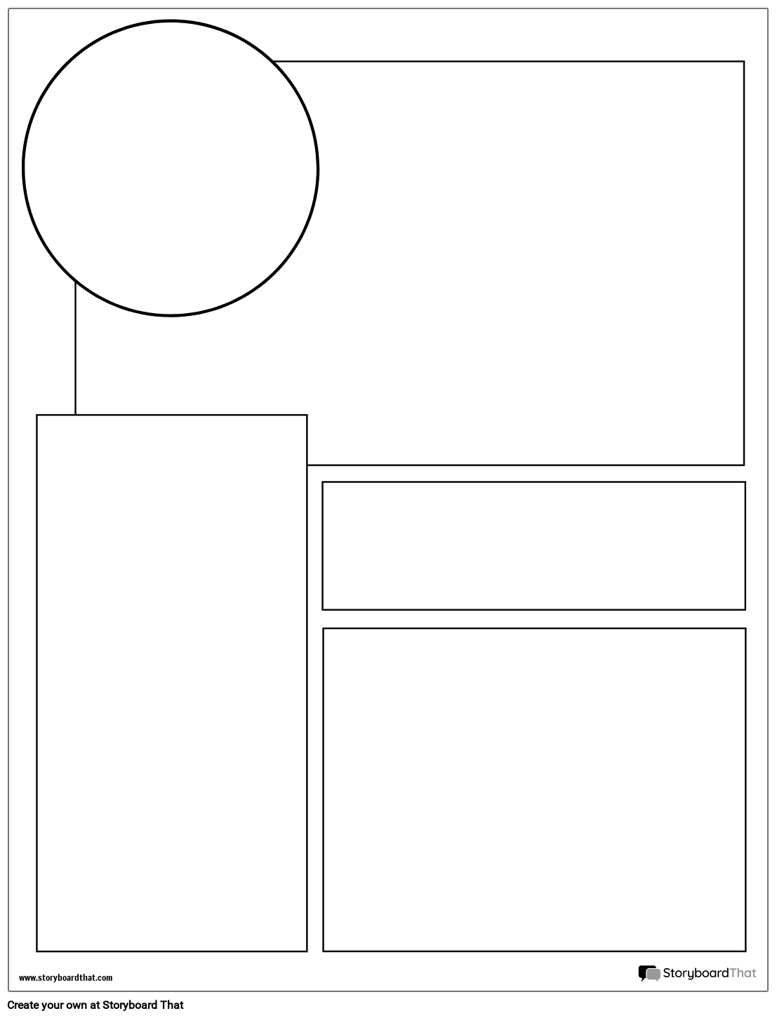 Graphic Novel 5 Frame Portrait Layout Storyboard