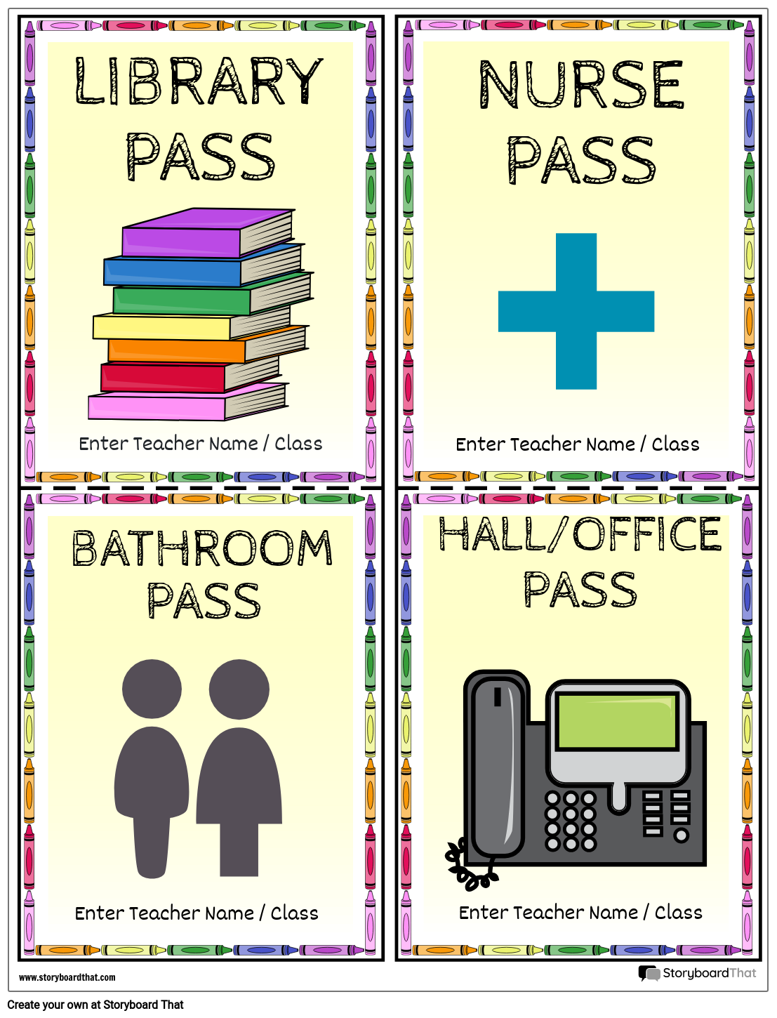 Hall Passes 6 Storyboard By Worksheet Templates 0516