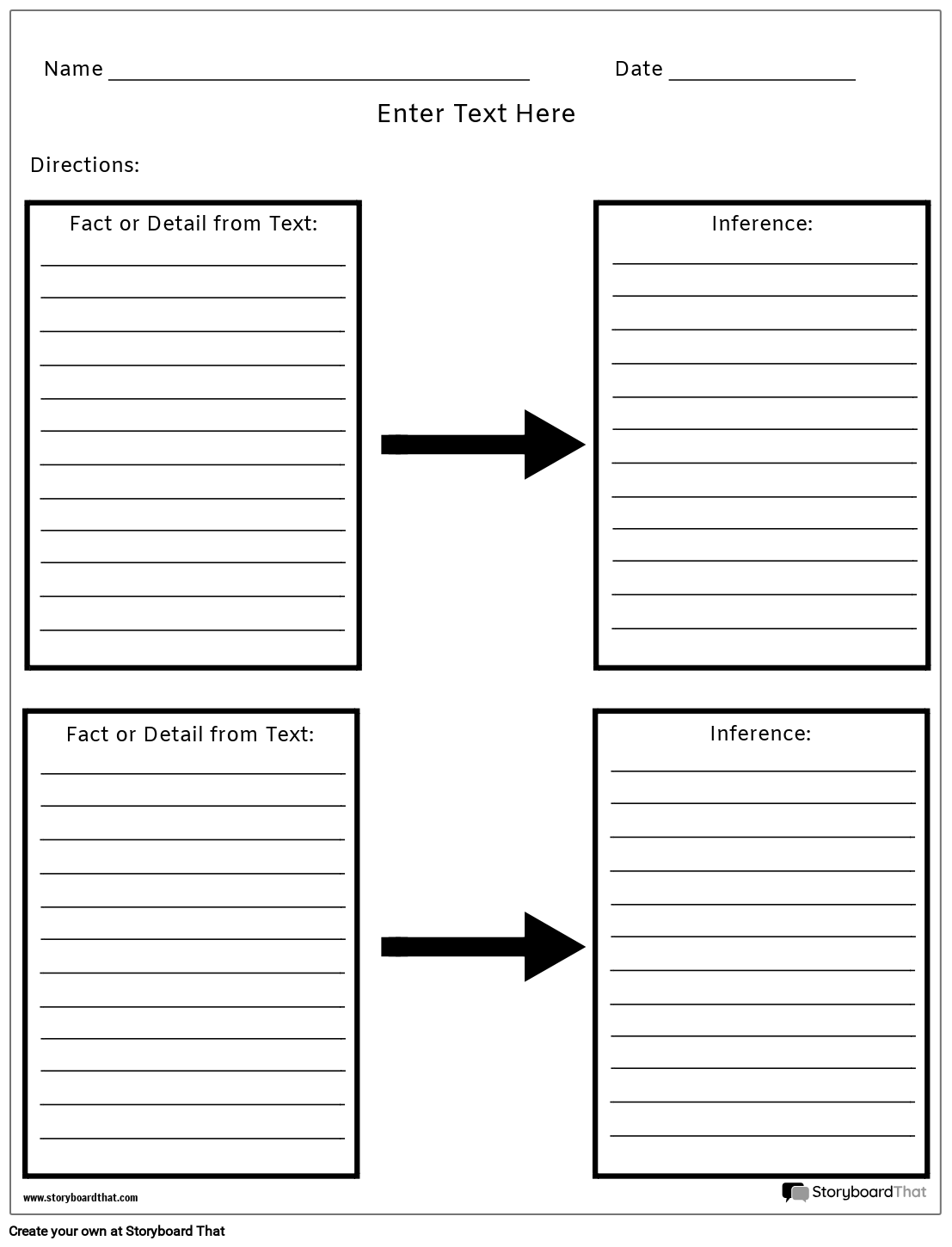 If Then Inference Storyboard By Worksheet templates