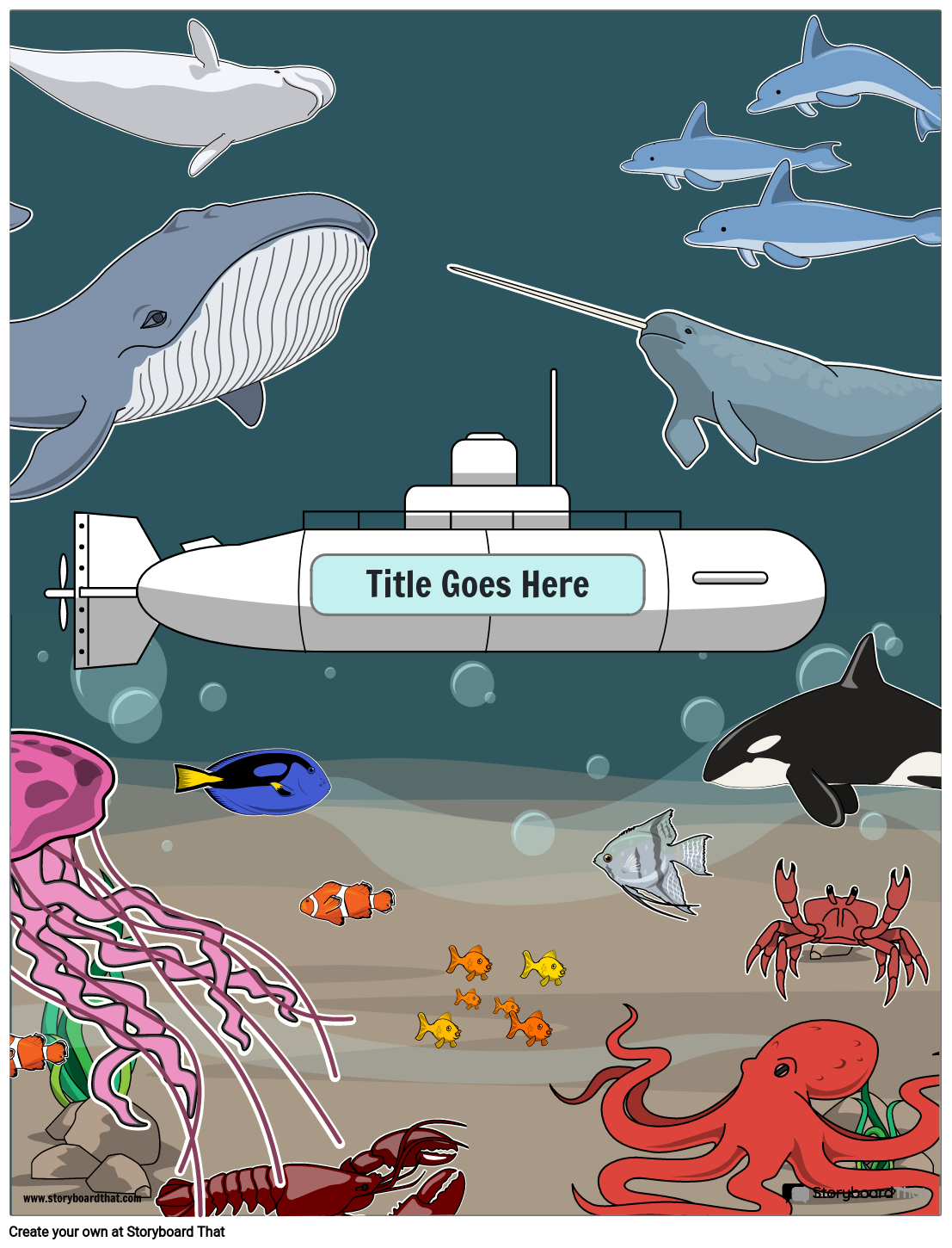 sea-creatures-themed-journal-cover-worksheet-storyboard