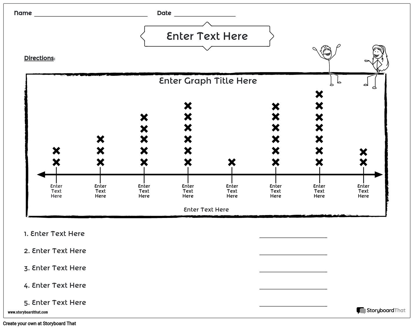 Line Plot Worksheet Templates | Create Your Own on Storyboard That