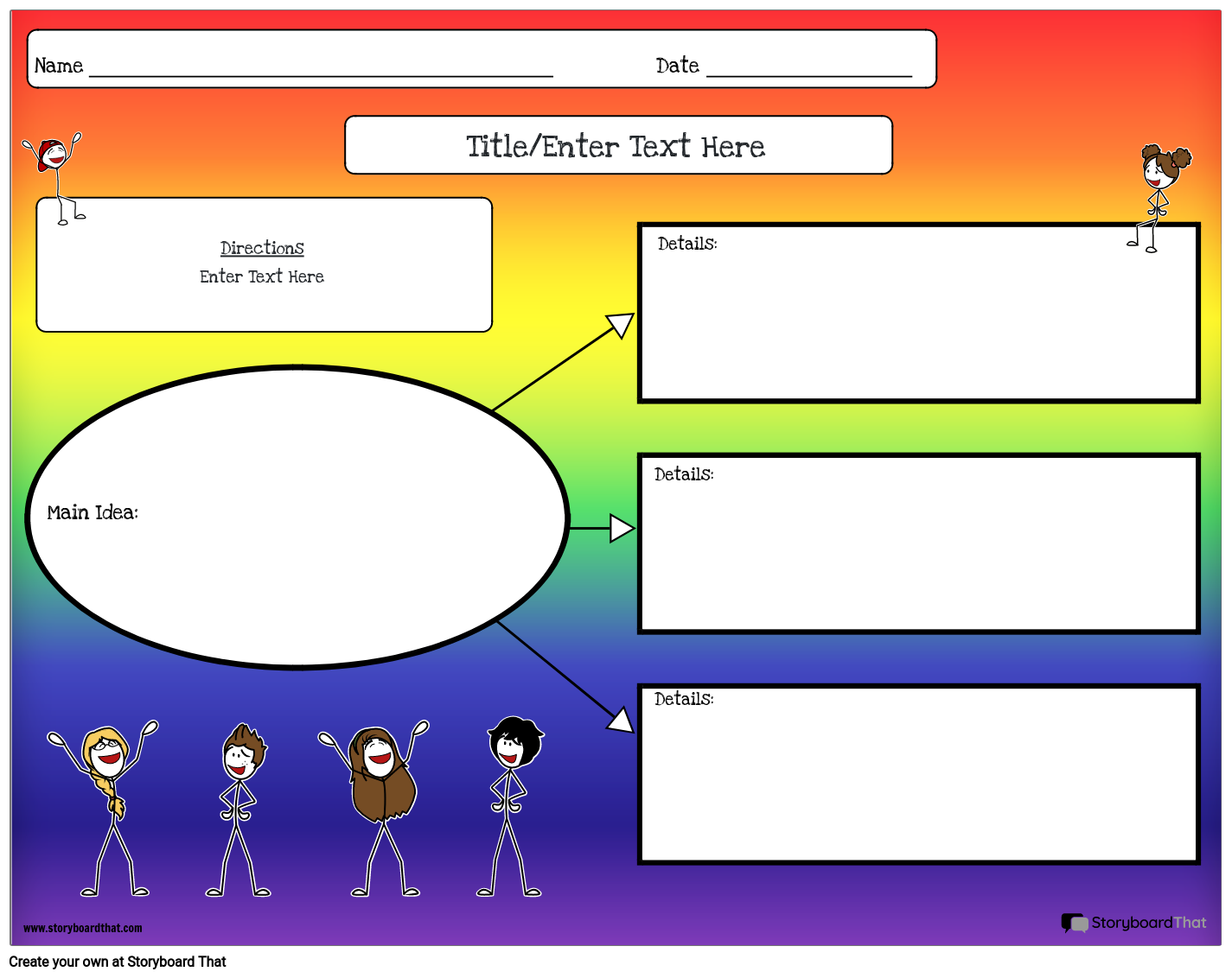 Main Idea And Detail 1 Storyboard Por Worksheet templates