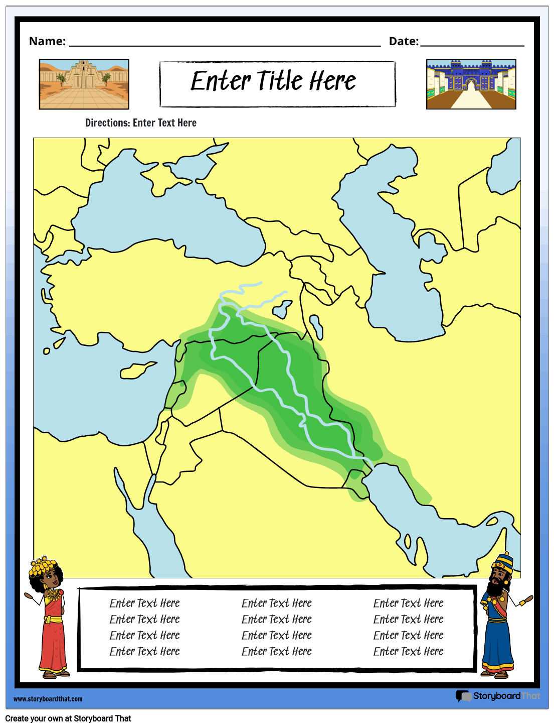 mesopotamia map for kids