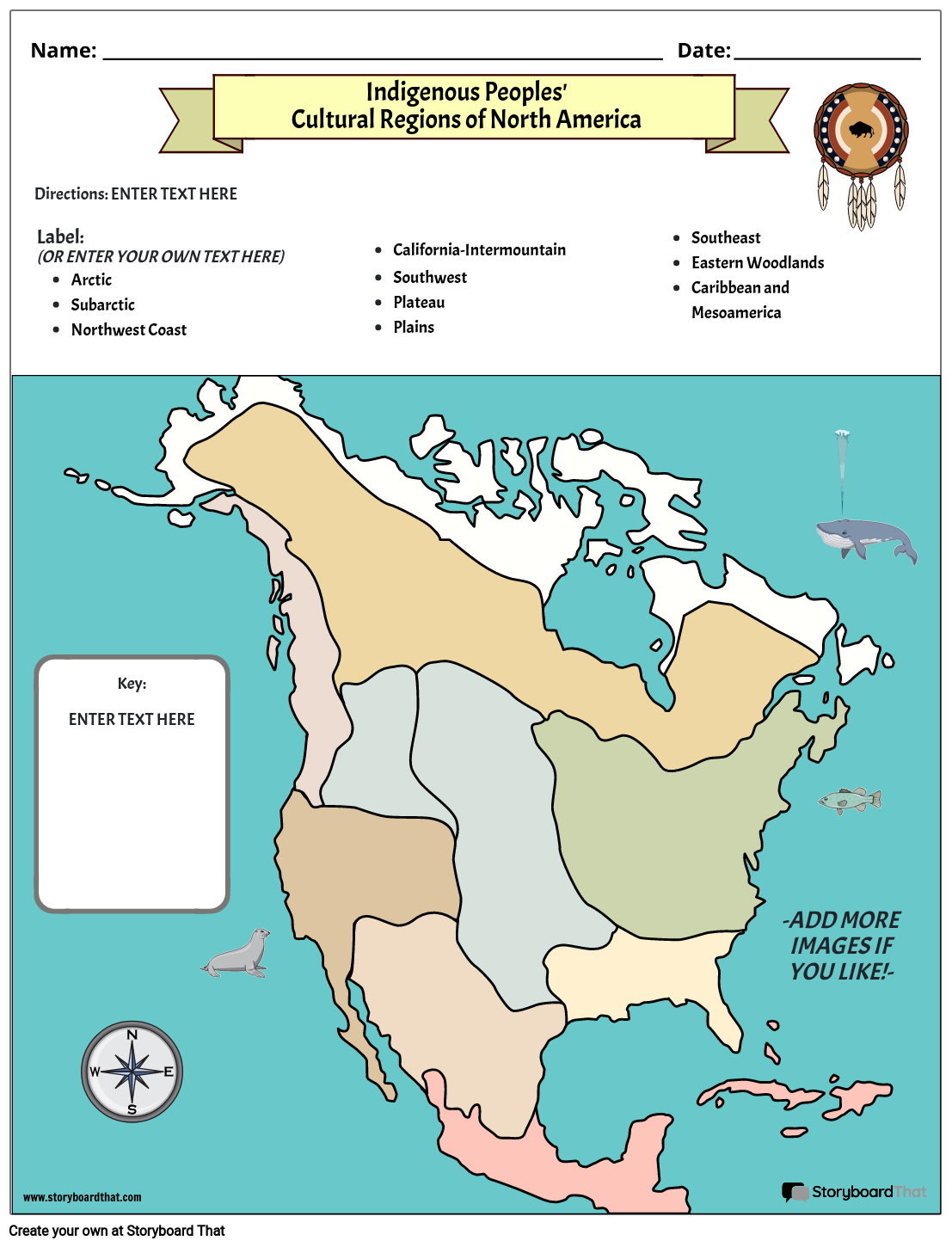 native-american-cultural-regions-storyboard-por-worksheet-templates