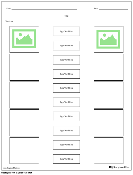 Make Matching Worksheets | Matching Worksheet Templates