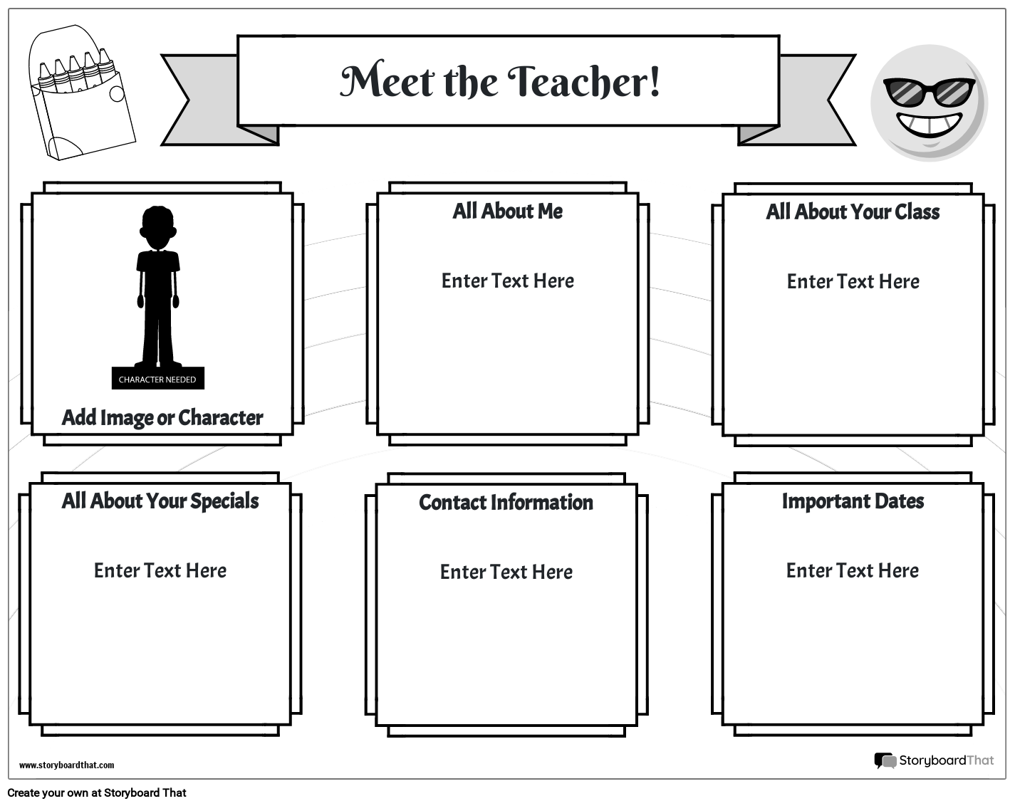 meet-the-teacher-landscape-bw-1-storyboard-by-worksheet-templates