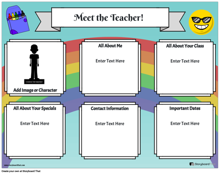 Meet the Teacher Template - Landscape Color 1