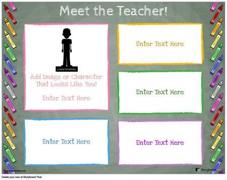 Meet the Teacher Template - Landscape Color 2
