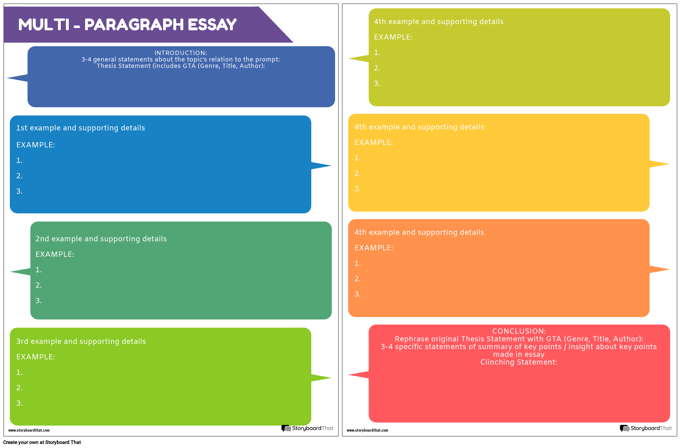 multi paragraph essay prompt