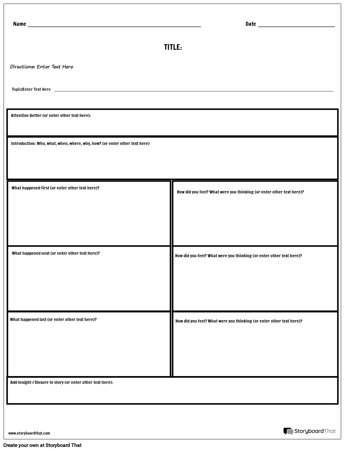 narrative essay outline worksheet