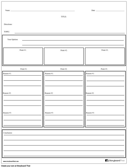 Persuasive Essay Template | Create Persuasive Essay Worksheets