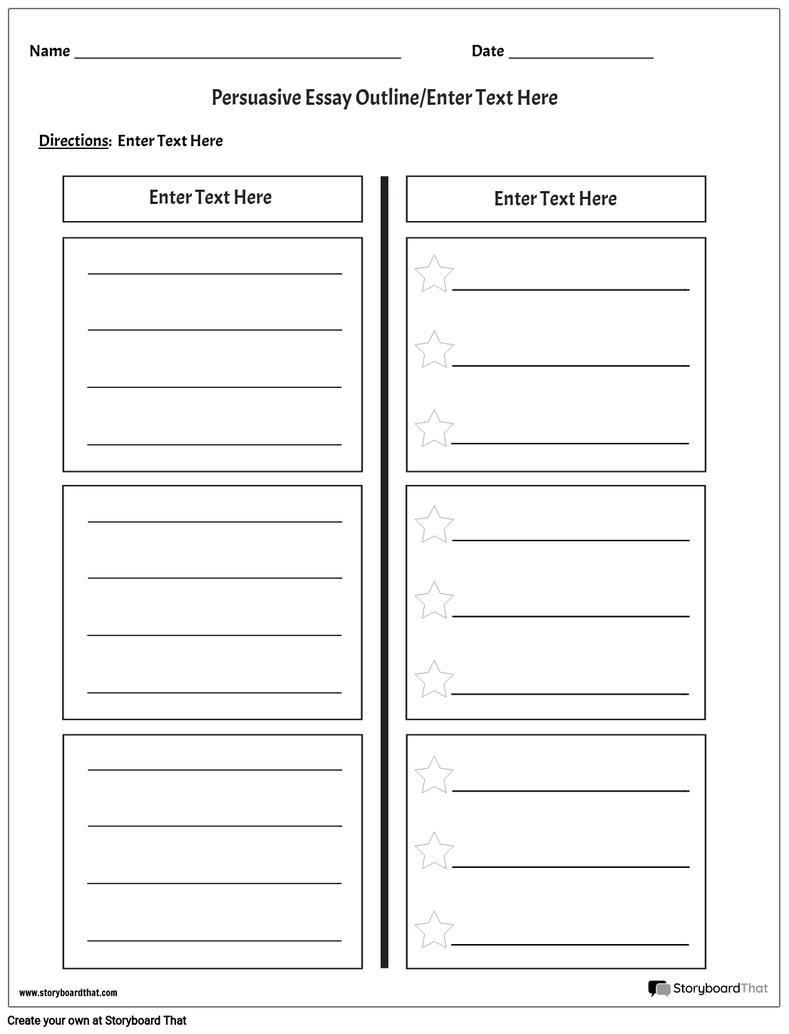 study outline template