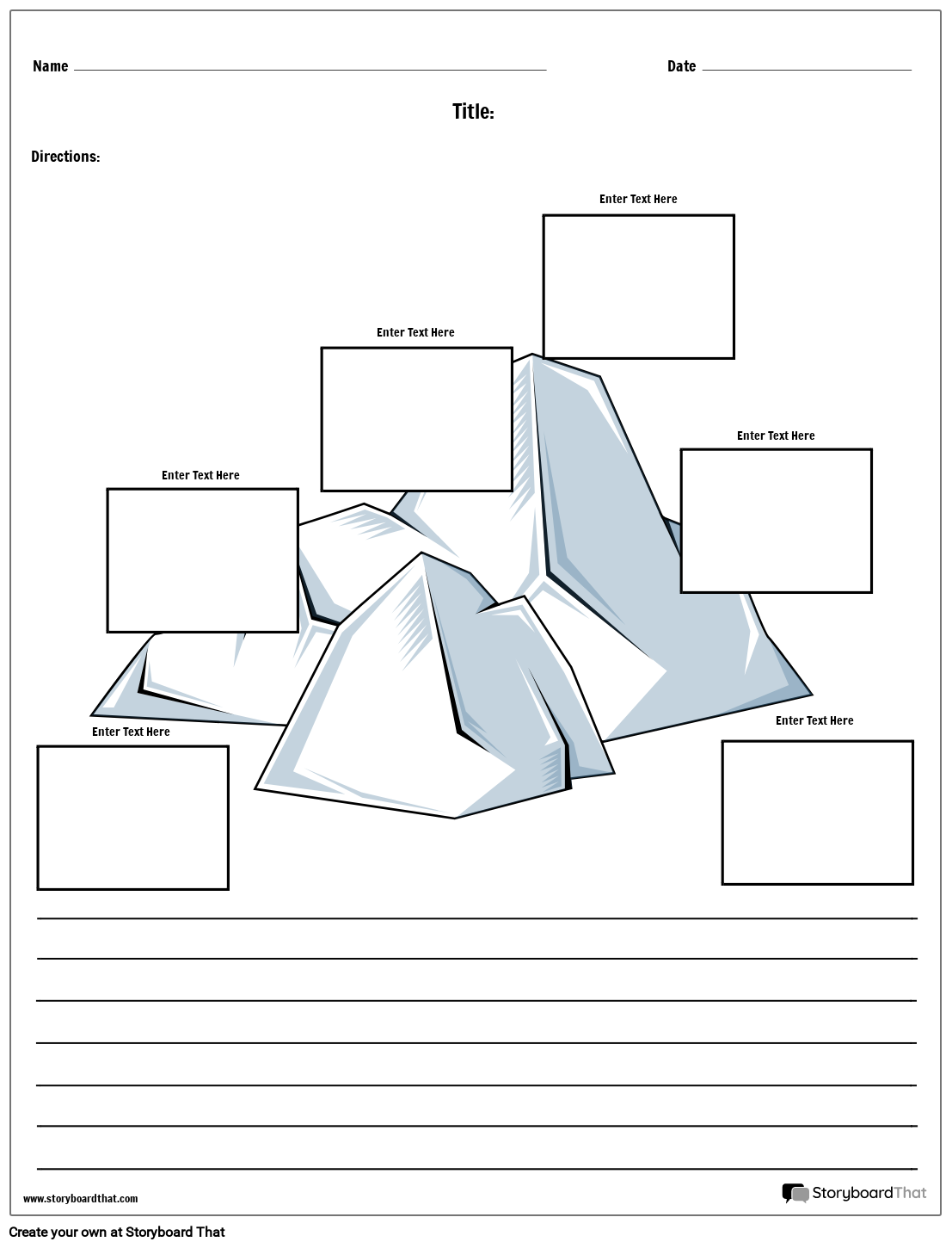 Plot Iceberg With Paragraph Storyboard By Worksheet