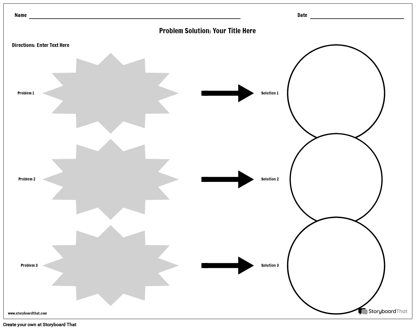 Problem - Solution Storyboard by worksheet-templates Inside Problem And Solution Worksheet