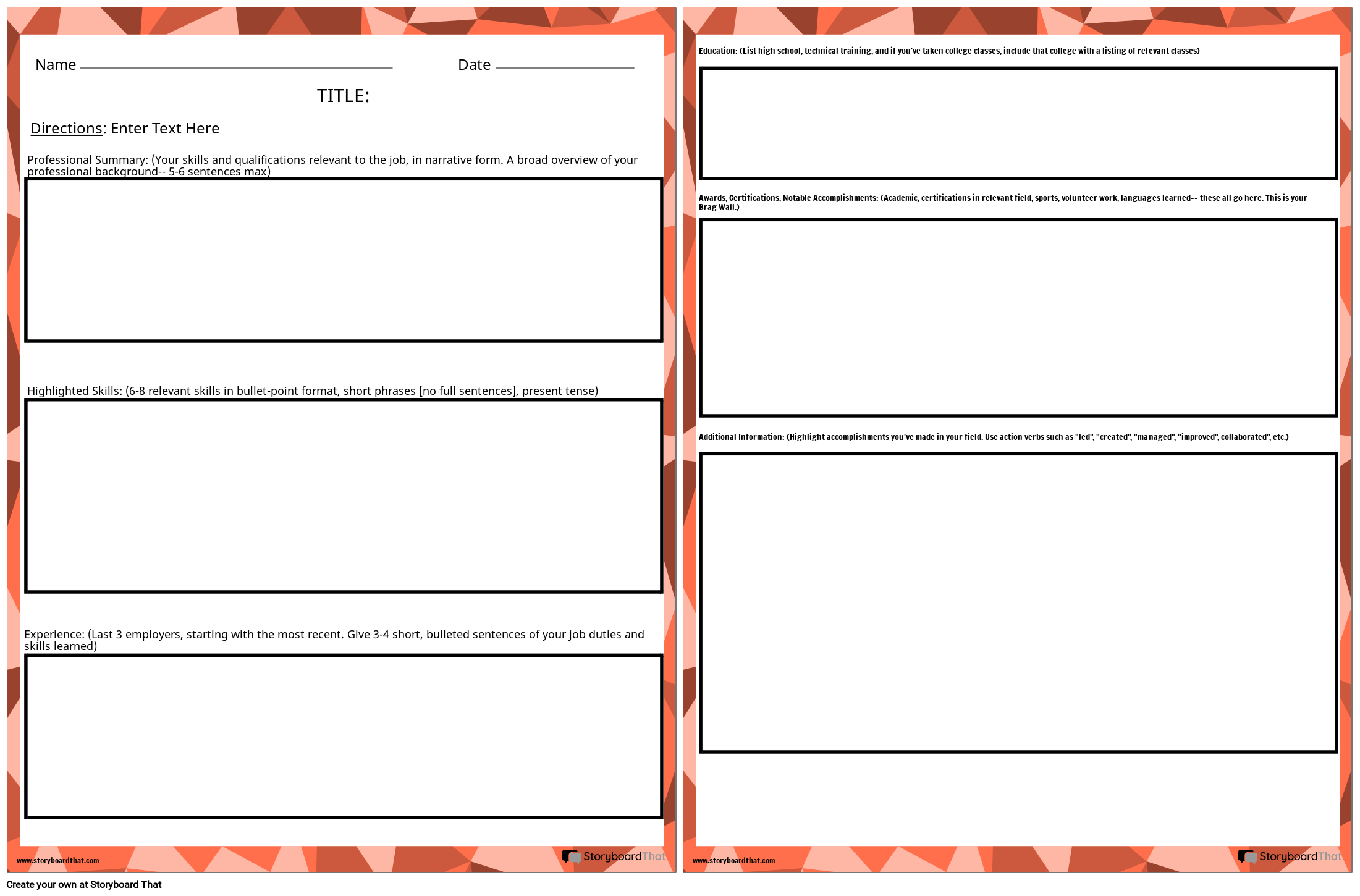 Job Search And Interview Reflection Worksheets For High School