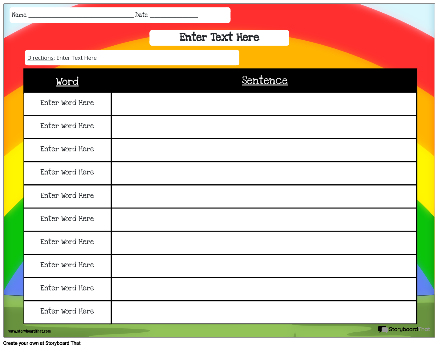 Spelling 8 Storyboard By Worksheet templates