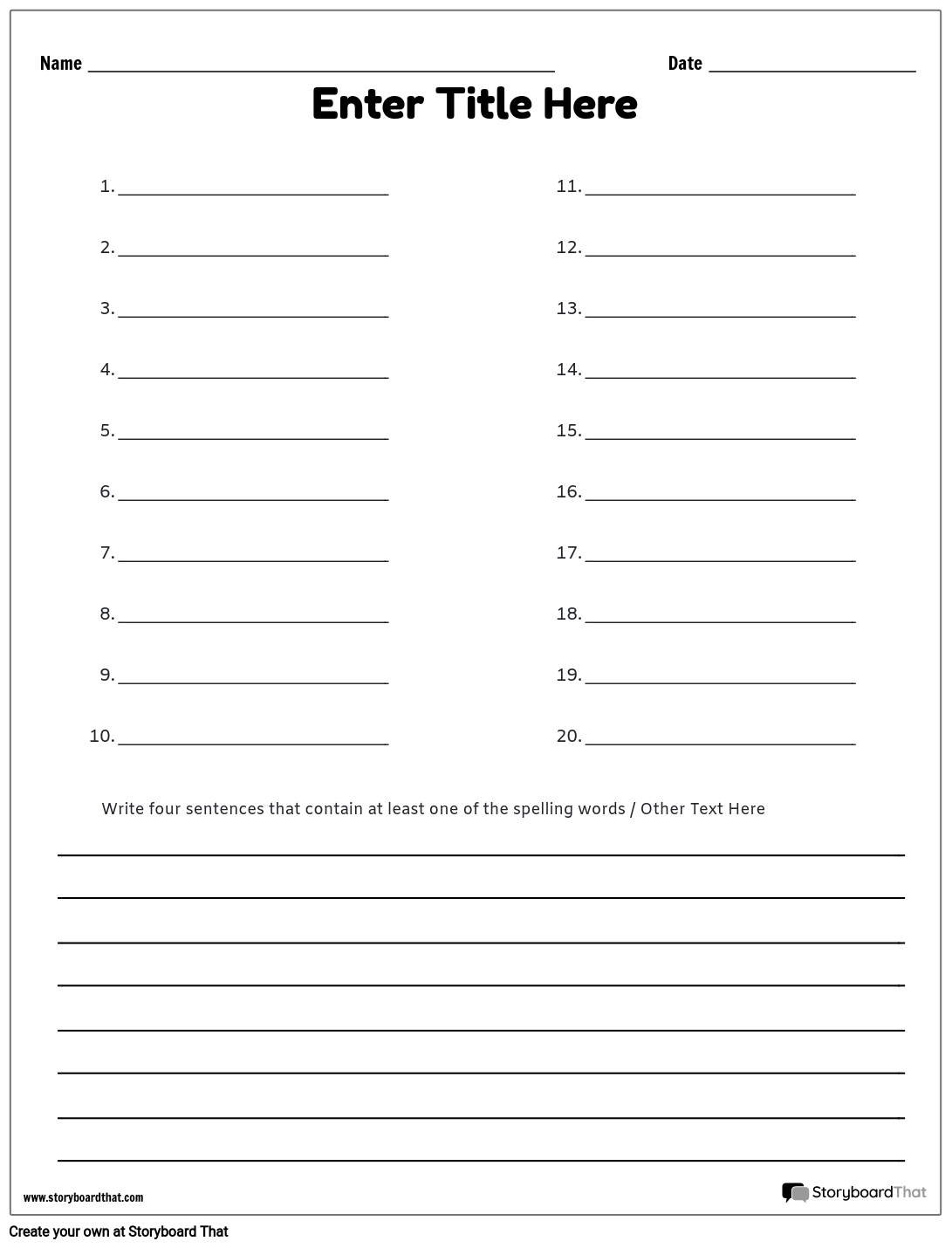 spelling-test-sentences-2-worksheet-templates