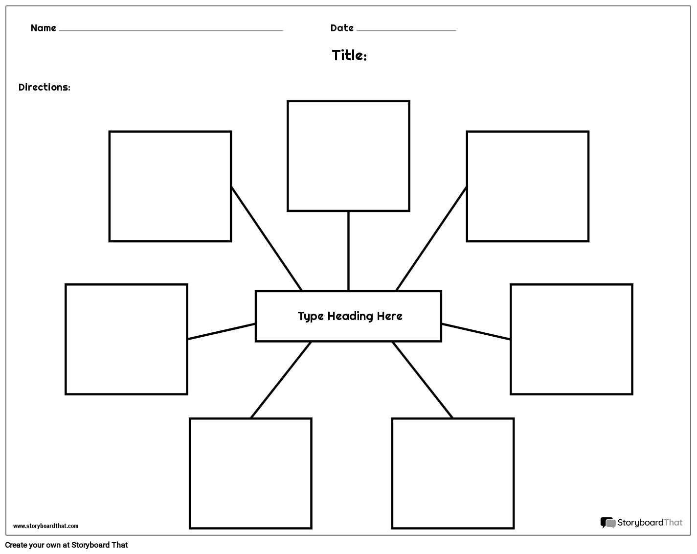 Spider Map 7 Storyboard By Worksheet templates