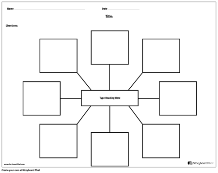 Create Spider Map Worksheets | Printable Graphic Organizers