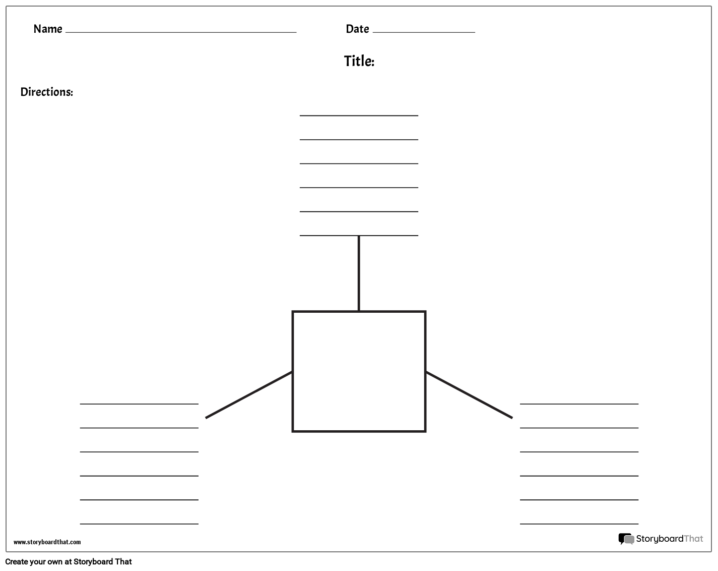 Spider Map With Lines Storyboard By Worksheet Templates