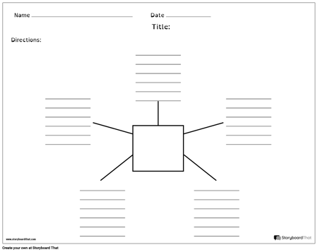 Create Spider Map or Web Graphic Organizer Printables