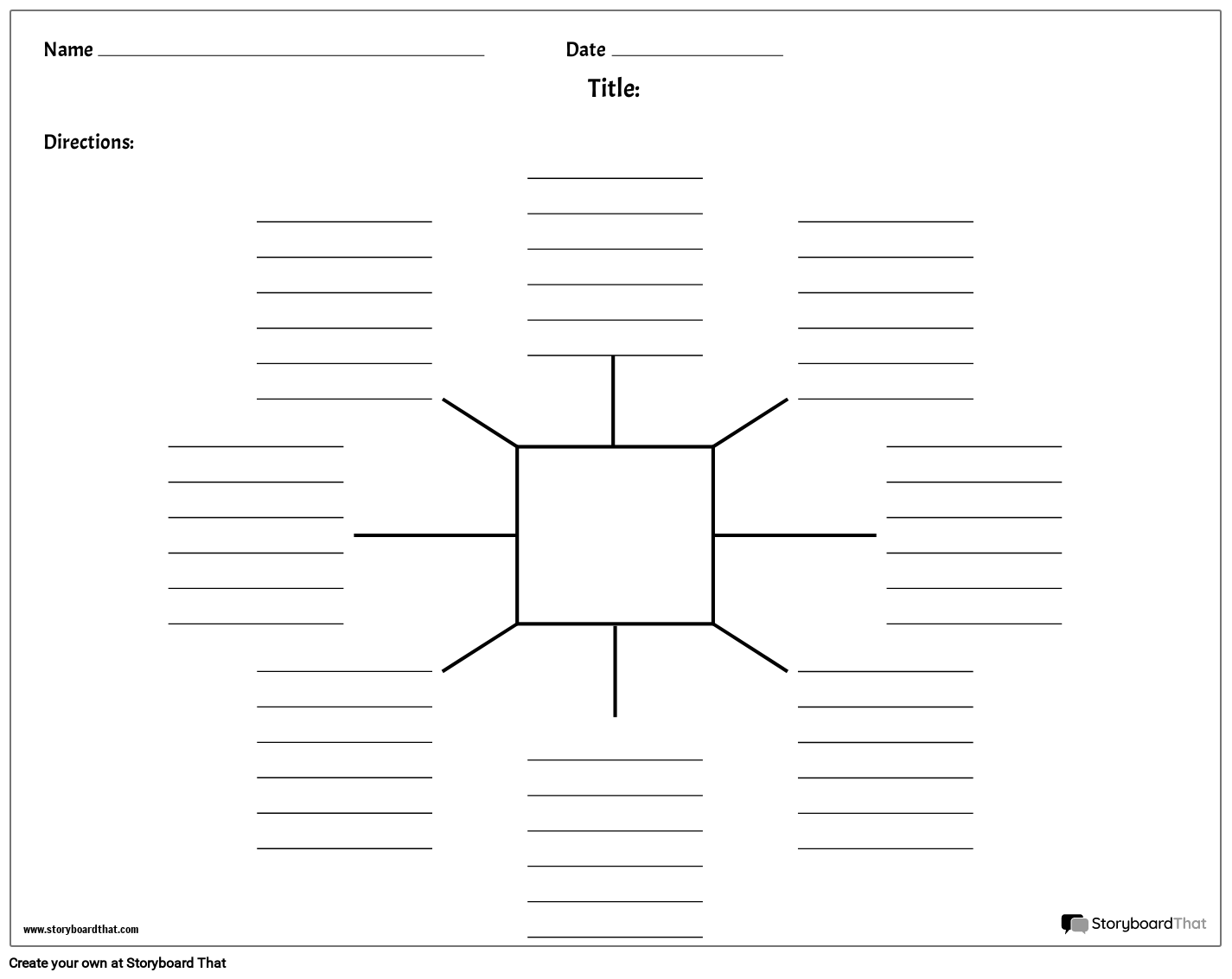 Spider Map With Lines 8 Kuvak sikirjoitus By Worksheet templates