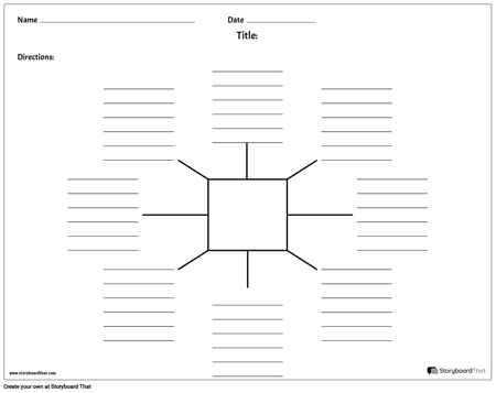 Create Spider Map Worksheets | Printable Graphic Organizers