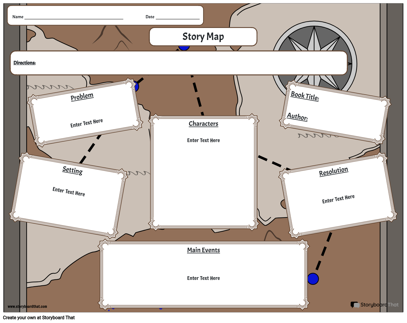 Editable Story Map Template Create A Story Map Template | Story Map Worksheets