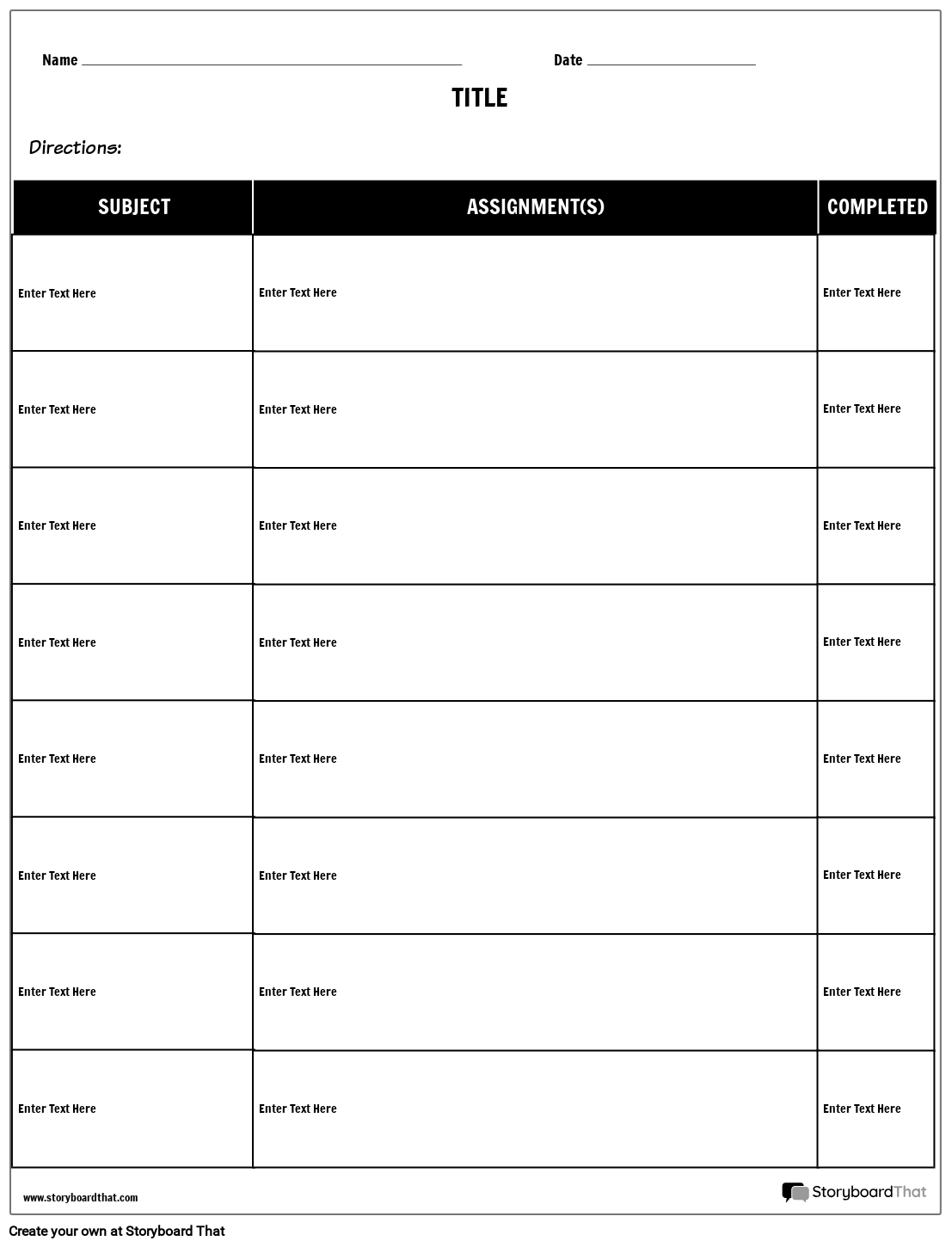 Printable Student Planner Template | Organizer Templates