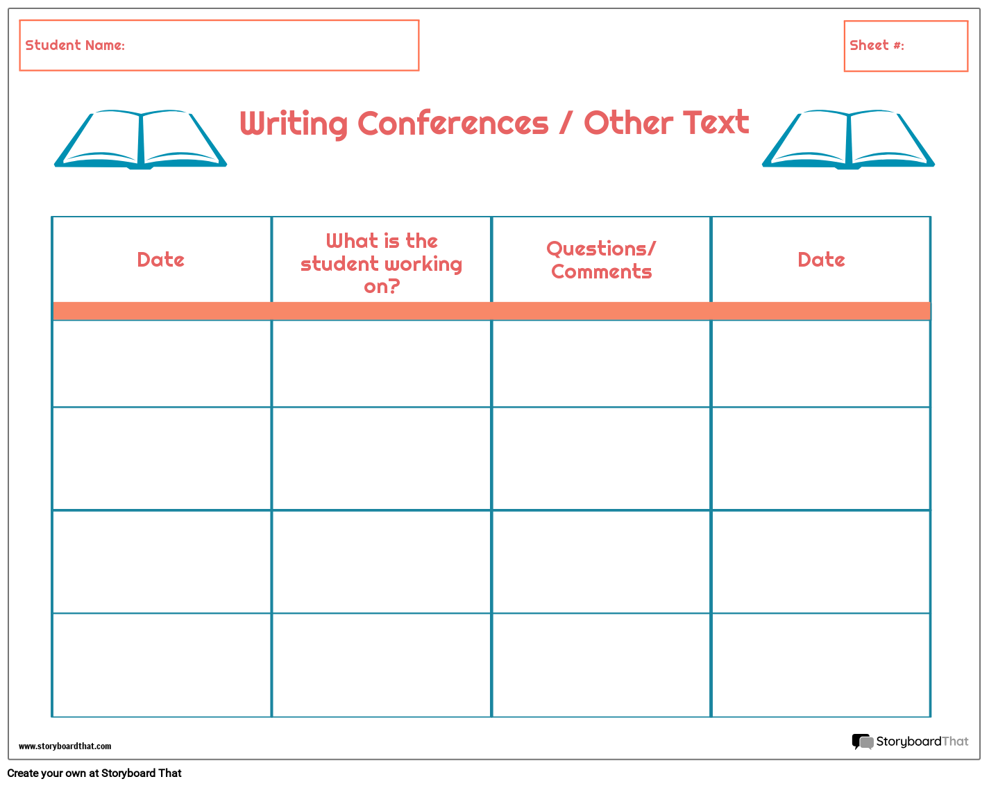 colorful-table-based-student-teacher-conference-template