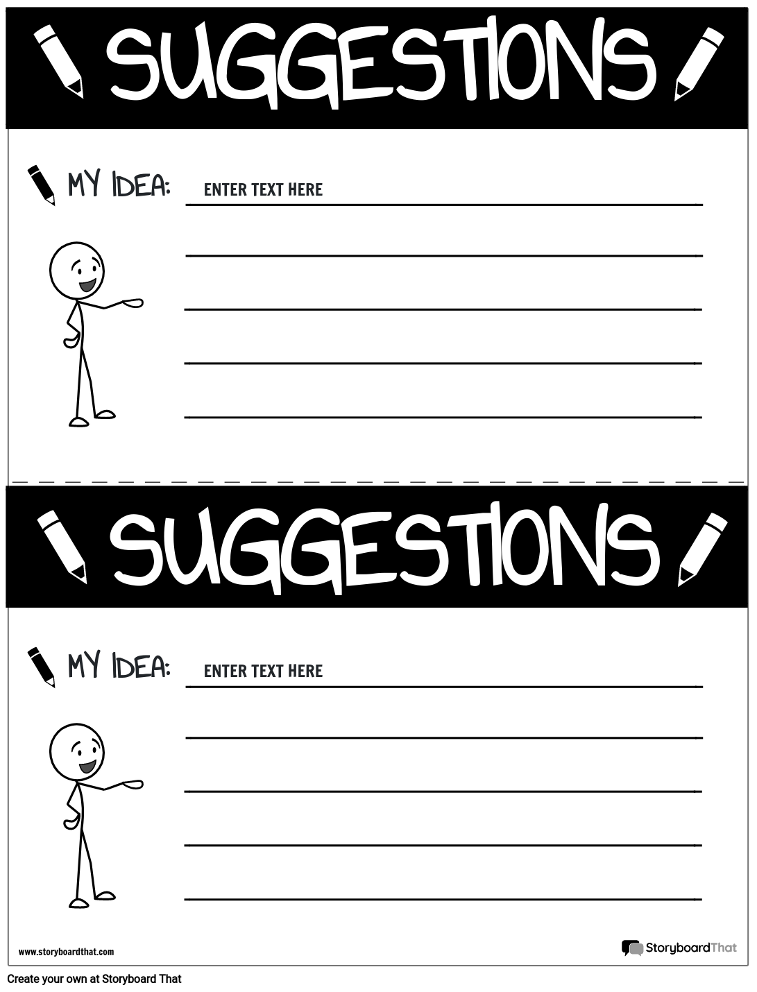 Suggestion Slip 4 Storyboard by worksheet templates