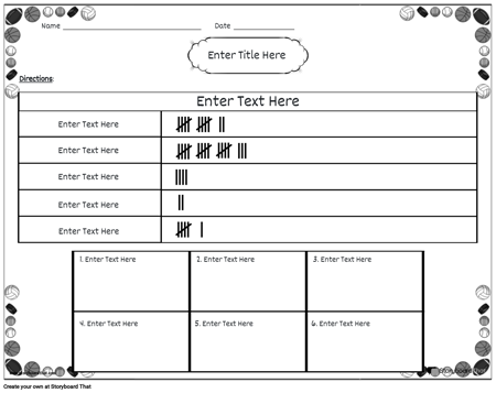 Tally Chart Landscape BW 1