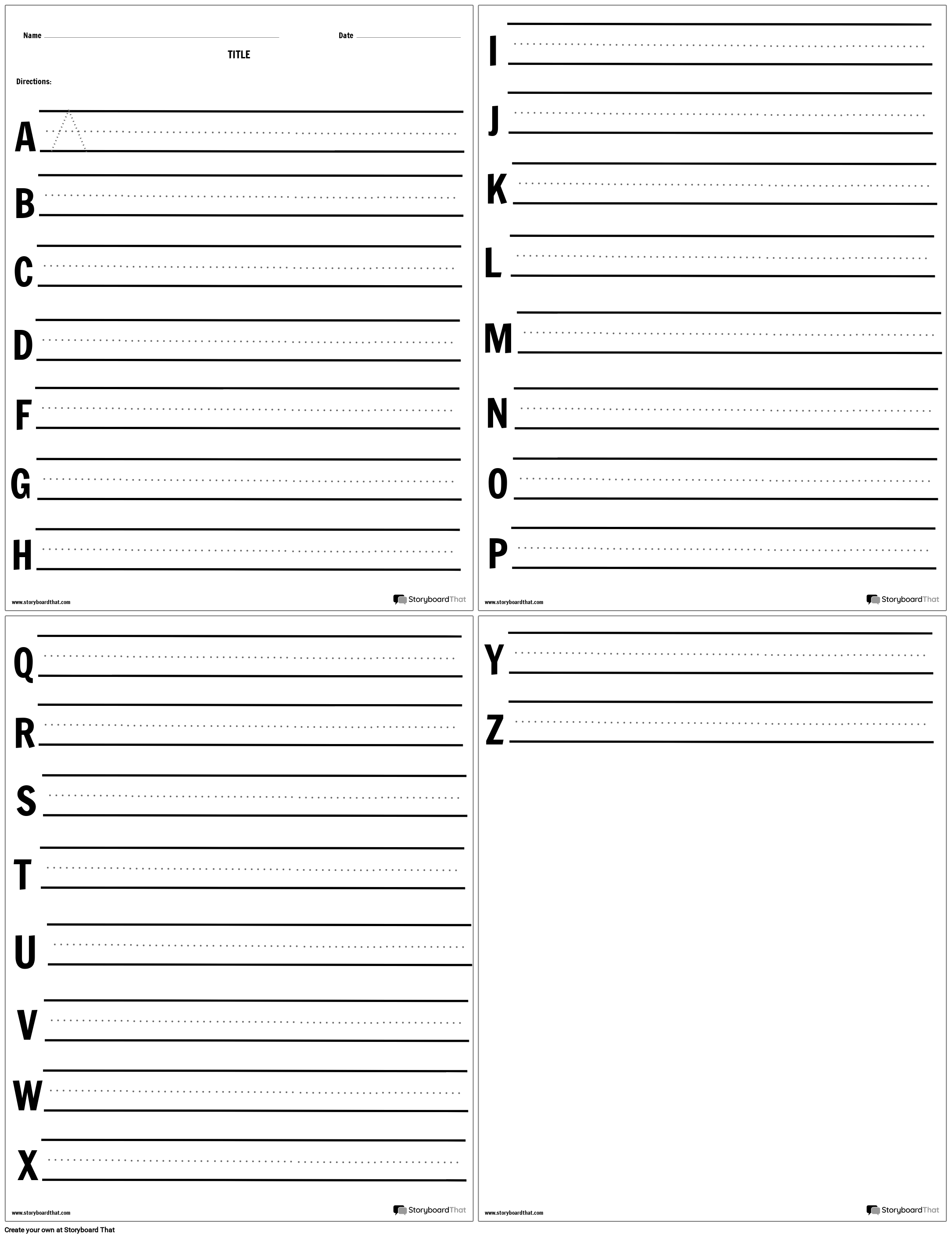 tracing-letters-storyboard-por-worksheet-templates