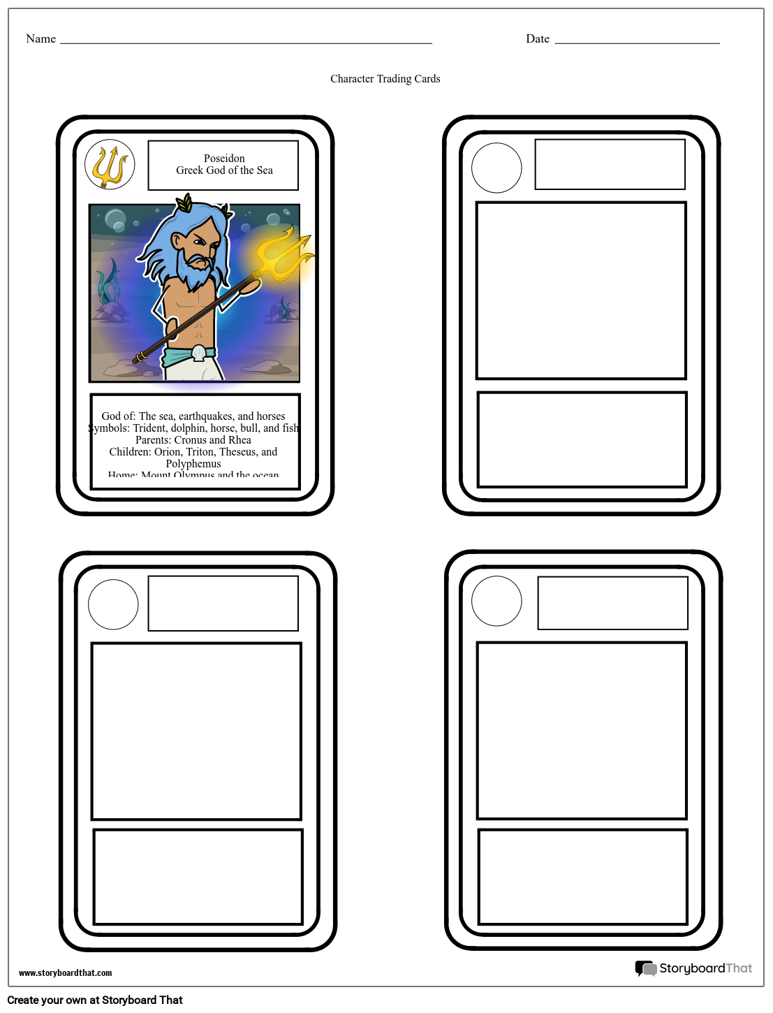 trading-card-with-example-storyboard-by-worksheet-templates