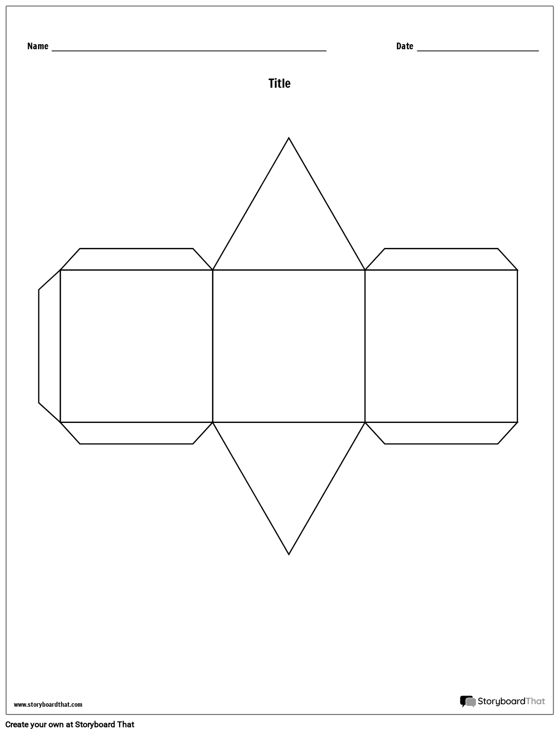Triangular Prism Story Cube Template Storyboard