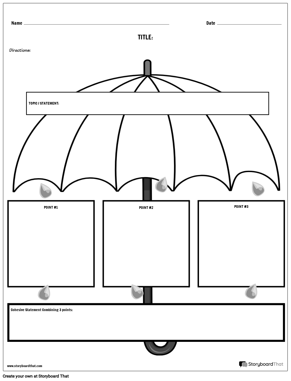 umbrella thesis statement examples