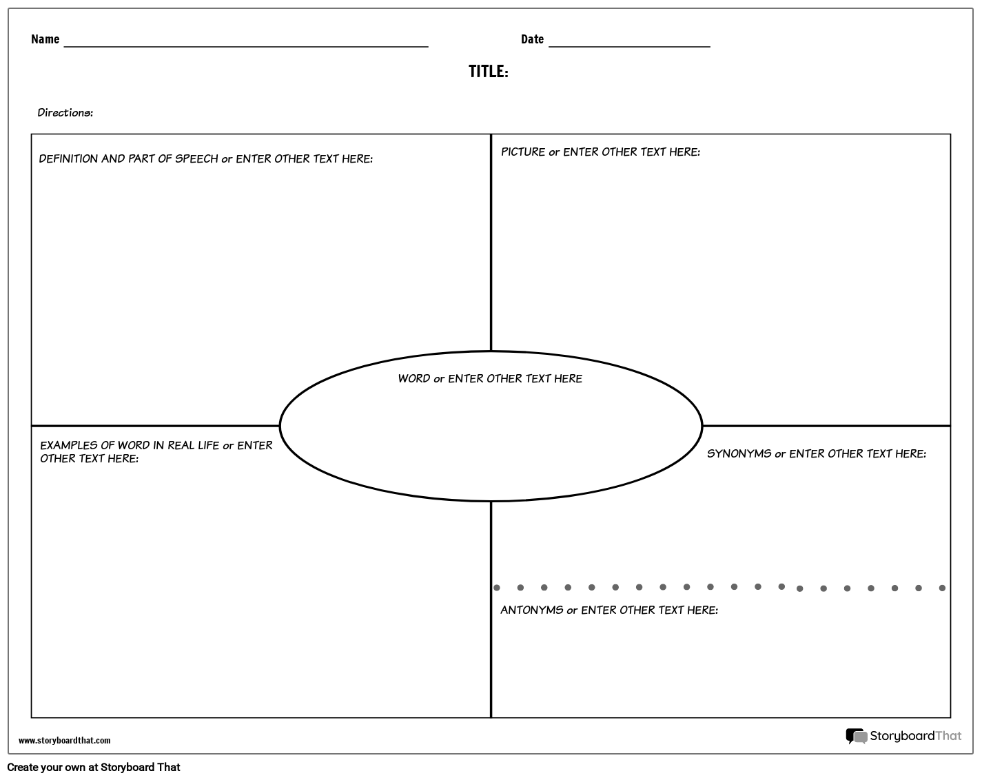 vocabulary-words-worksheet-template