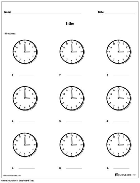 custom telling time worksheets clock worksheets