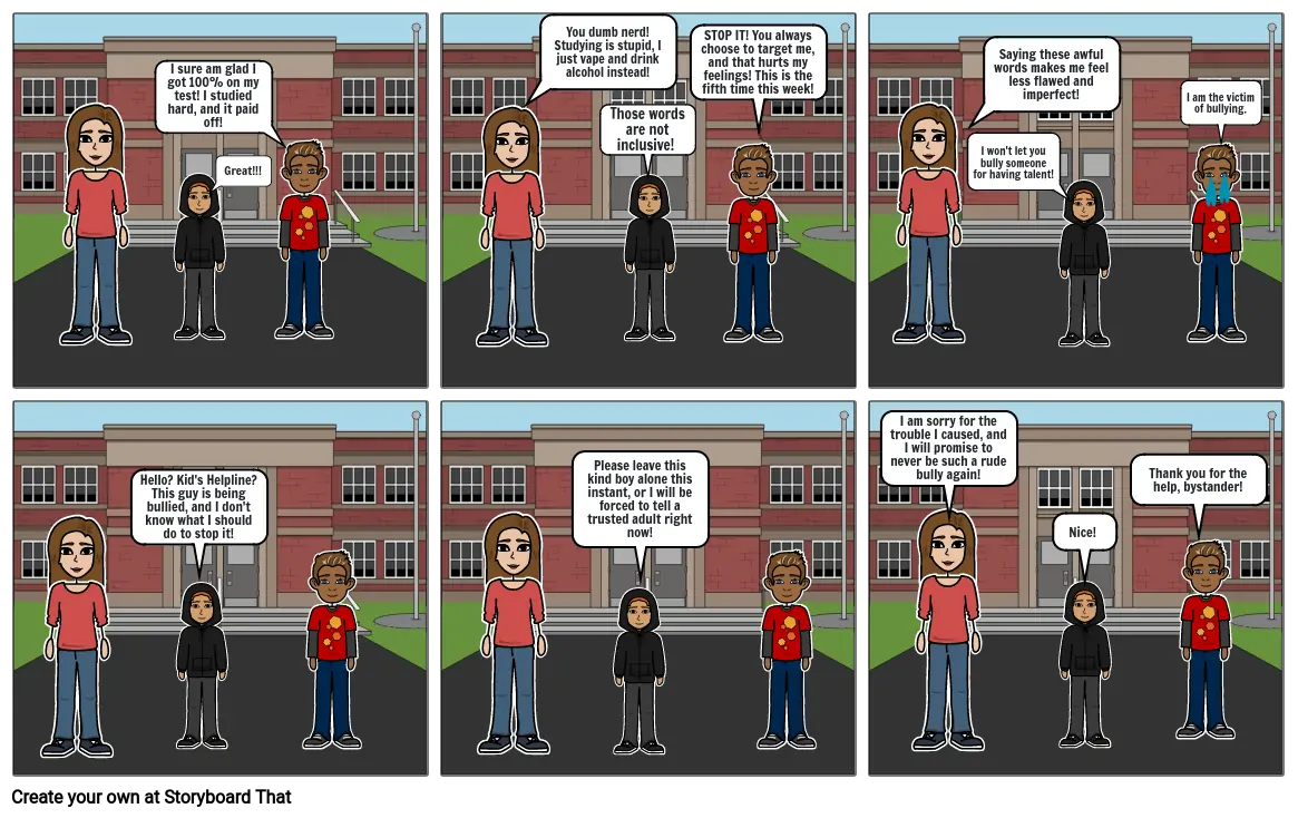 Bullying Comic Strip