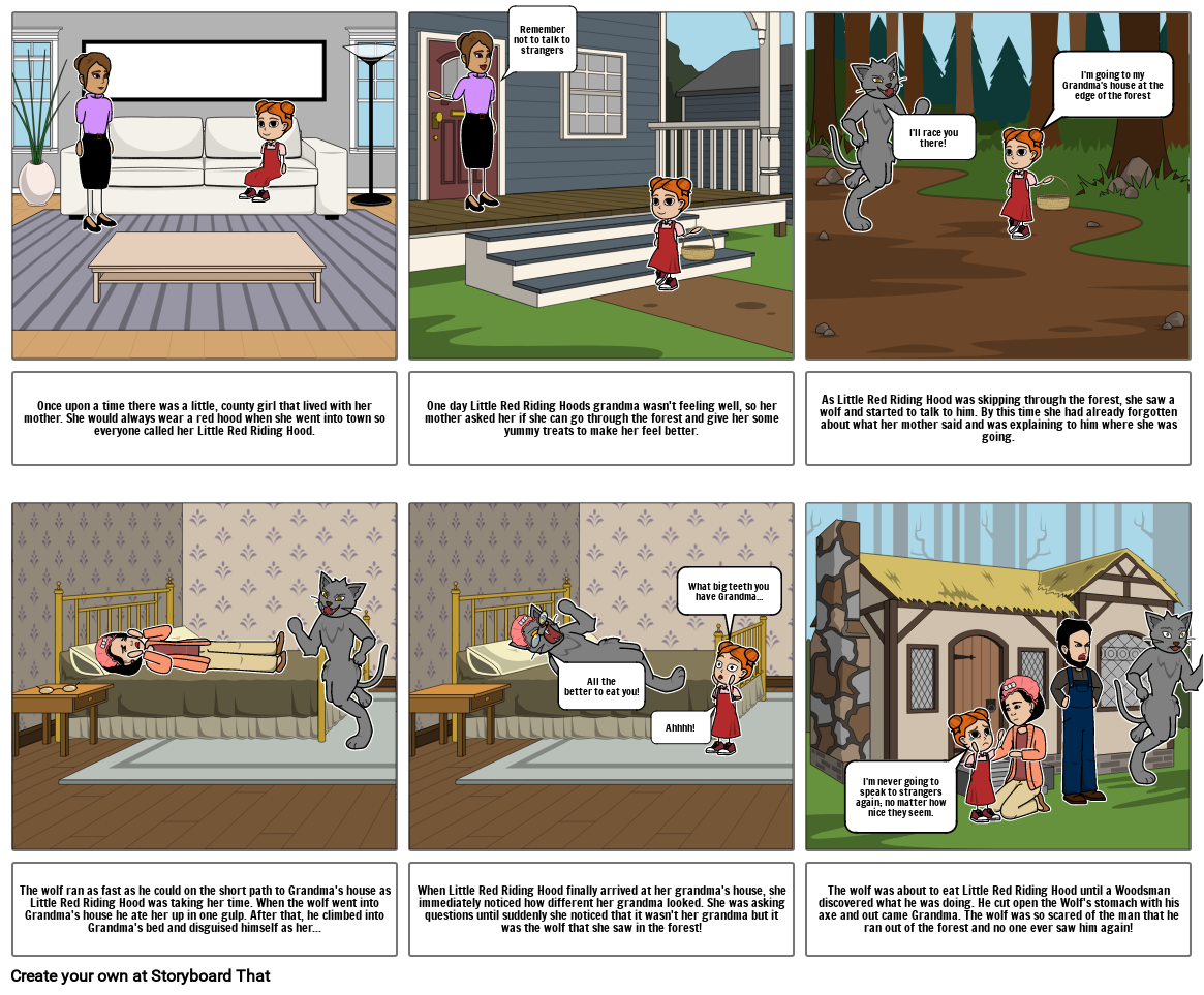 Little Red Riding Hood Storyboard by yasin2307